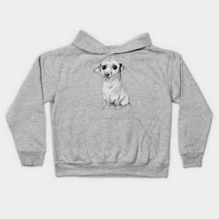 Monochrome Dachshund Kids Hoodie